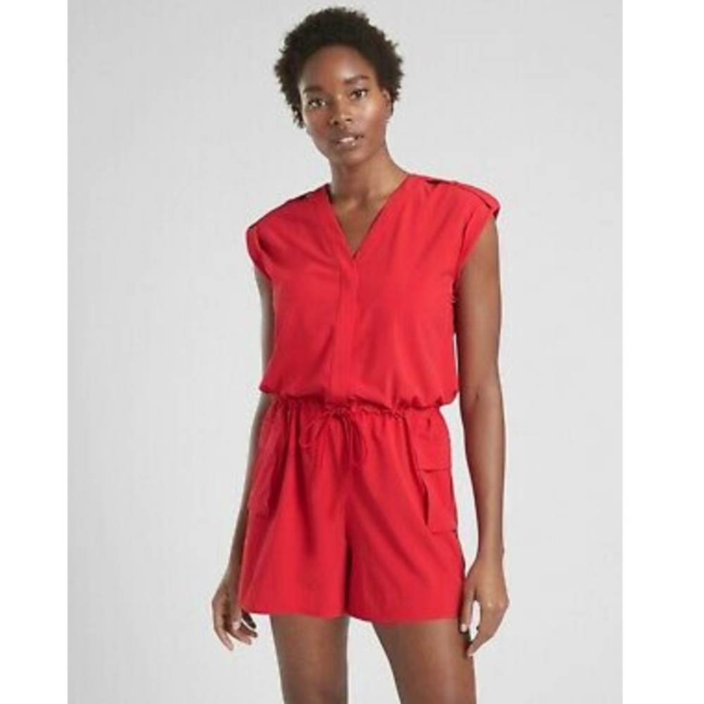 Athleta red Sutton romper
